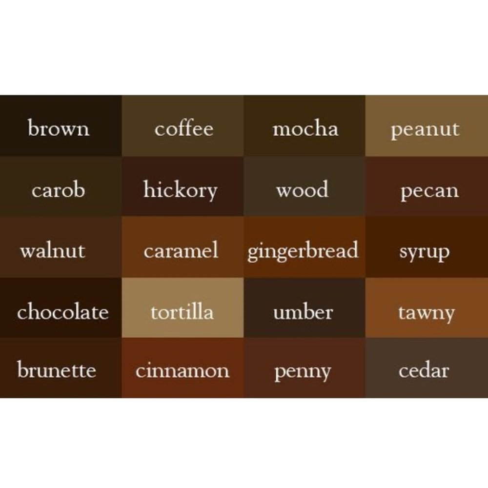 Shades of Brown for Comparison